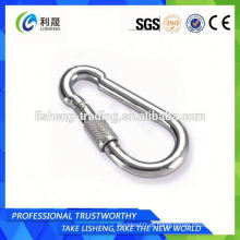 Pequena MOQ Inoxidável Carabiner Spring Snap Hook